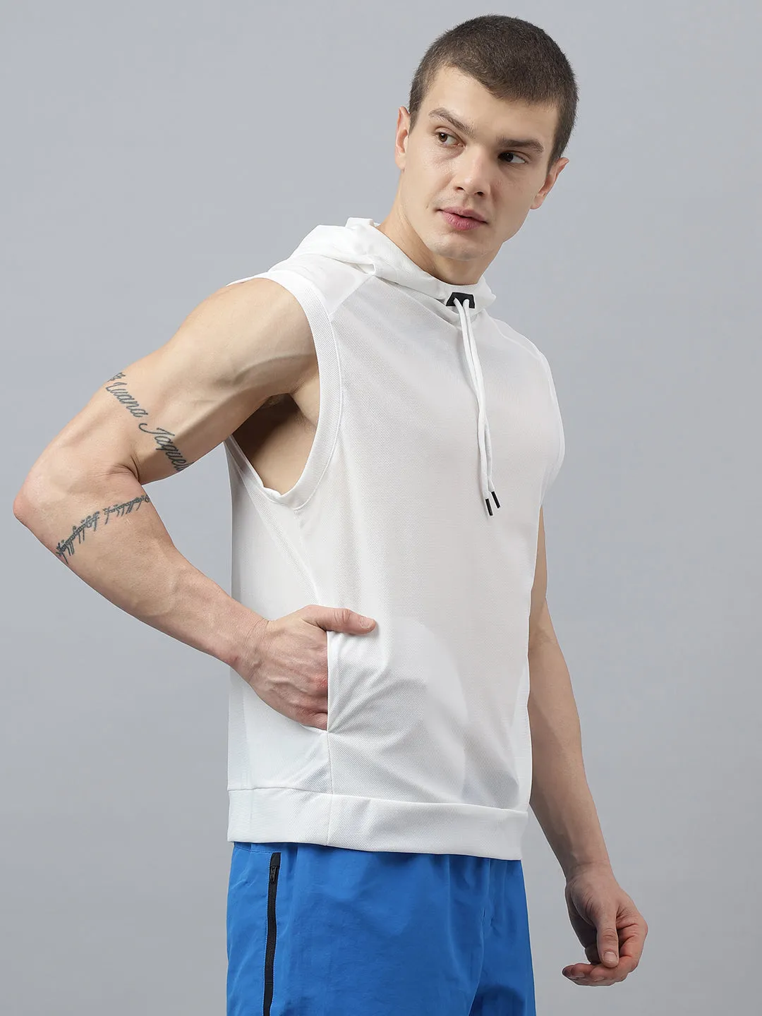 Fitkin men self design hooded tshirt