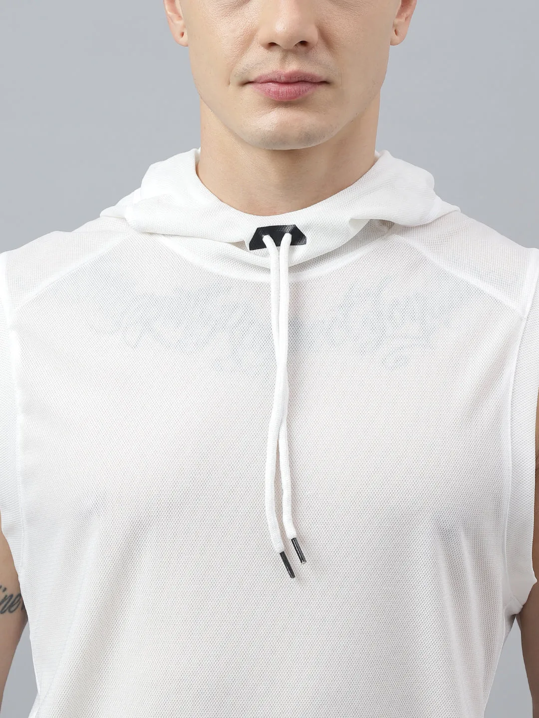 Fitkin men self design hooded tshirt