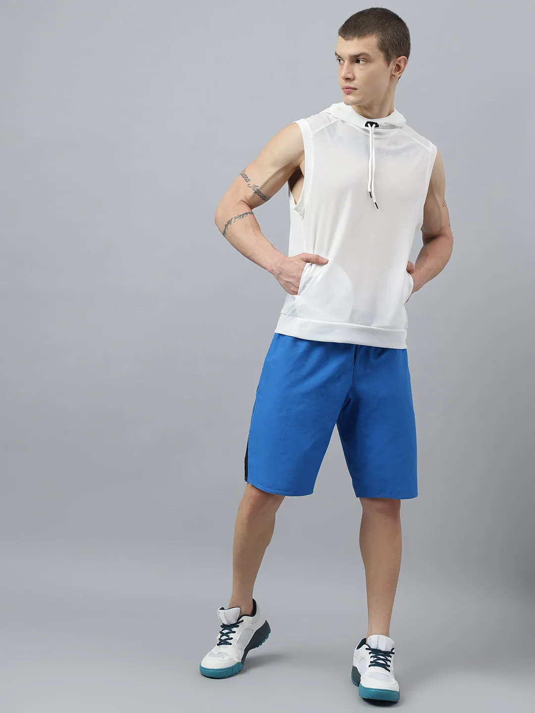 Fitkin men self design hooded tshirt