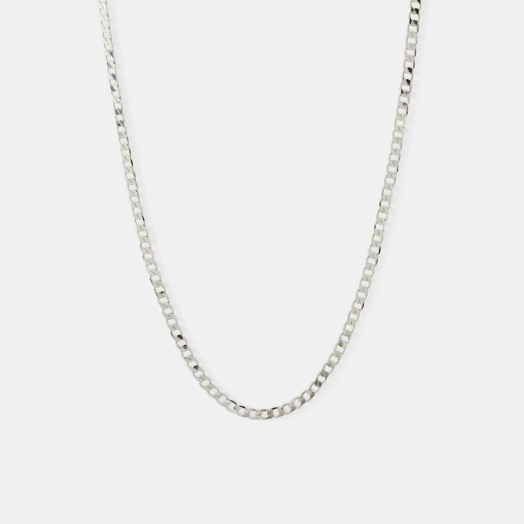 Flat Cuban Chain | Silver