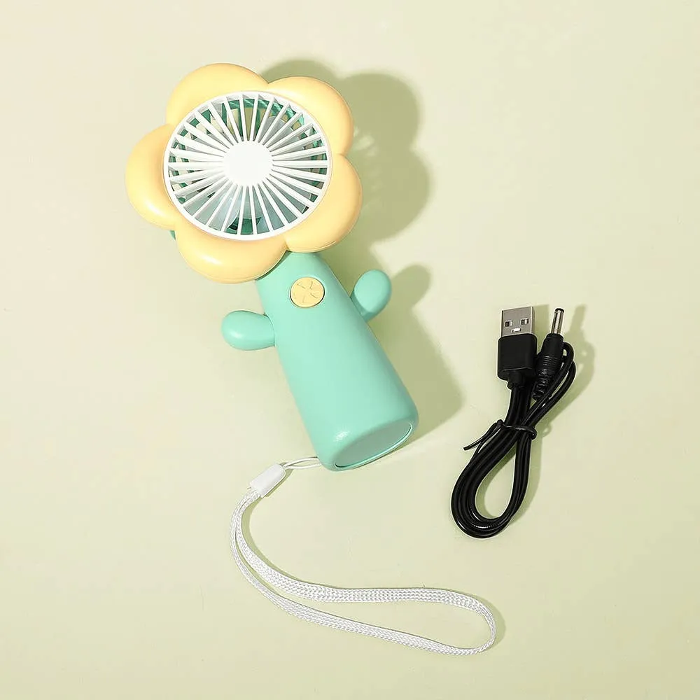 FLOWER HANDHELD DESKTOP PORTABLE USB FAN