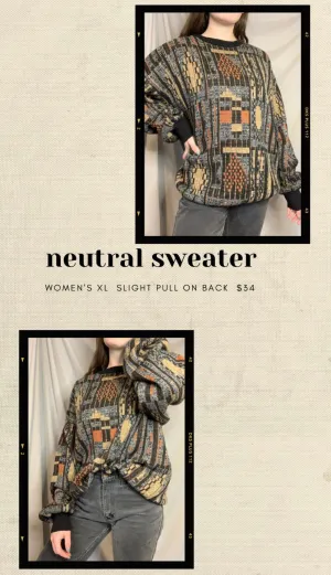 Flowy patterned top   patterned sweater