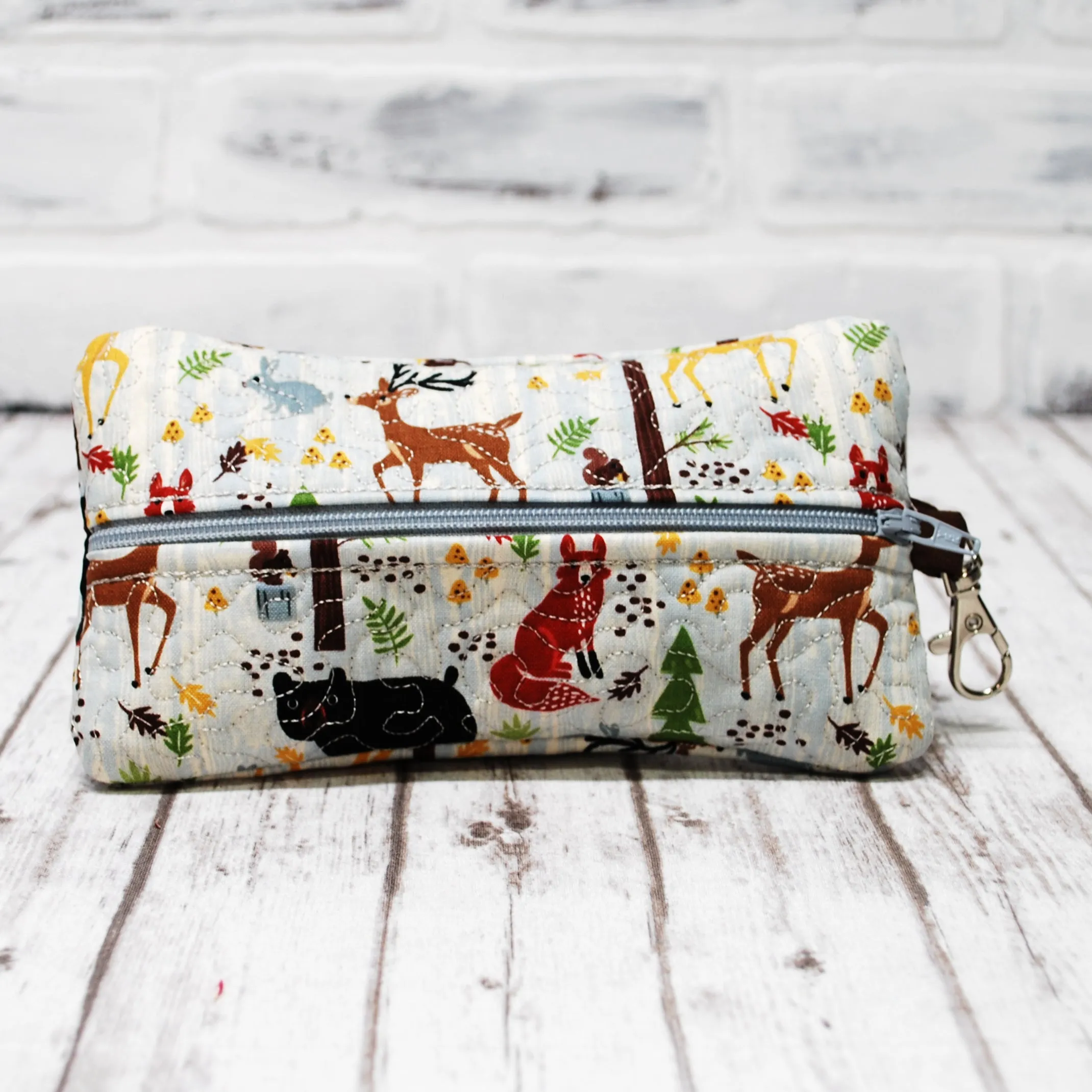 Forest Creatures Personalized Quilted Pouch