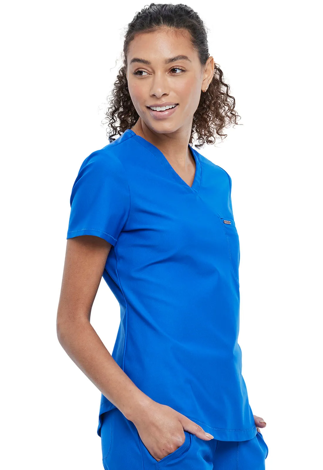 Form CK819 Tuckable V-Neck Top Royal