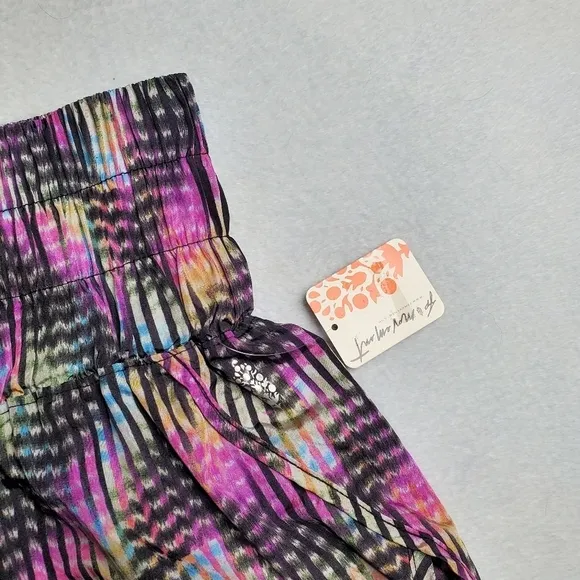 Free People Movement The Way Home High Rise Multicolored Printed Shorts