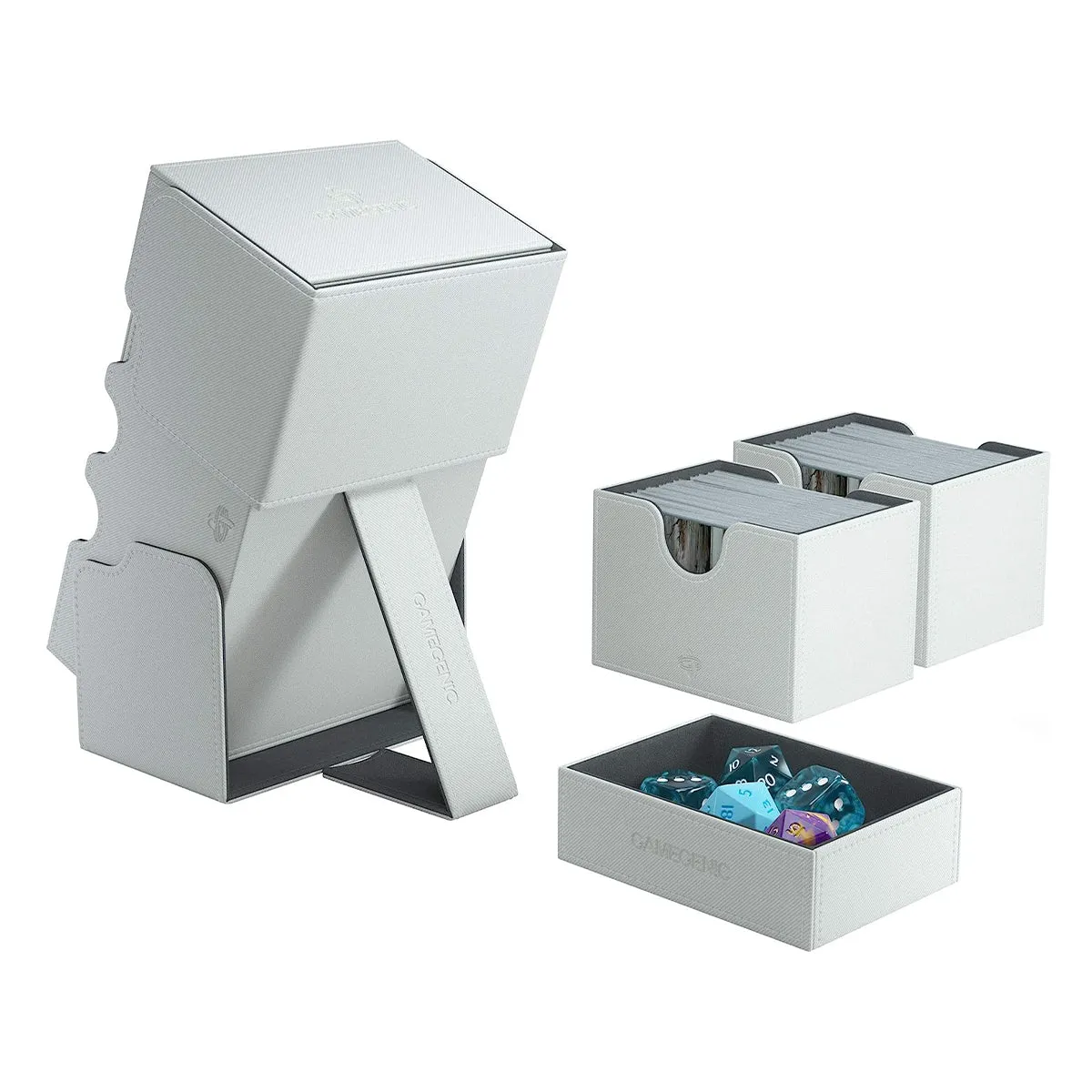Gamegenic Stronghold Holds 200 Sleeves Convertible Deck Box White