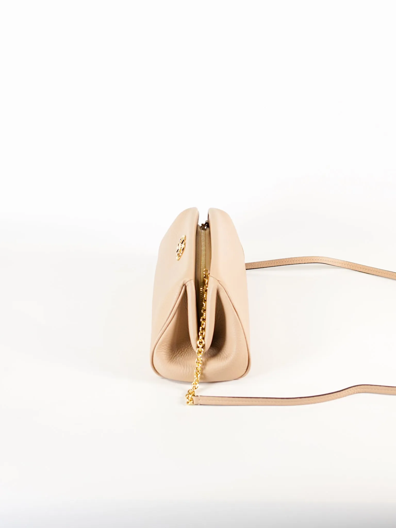 Gancini Calfskin Leather Mini Crossbody Bag in Pink