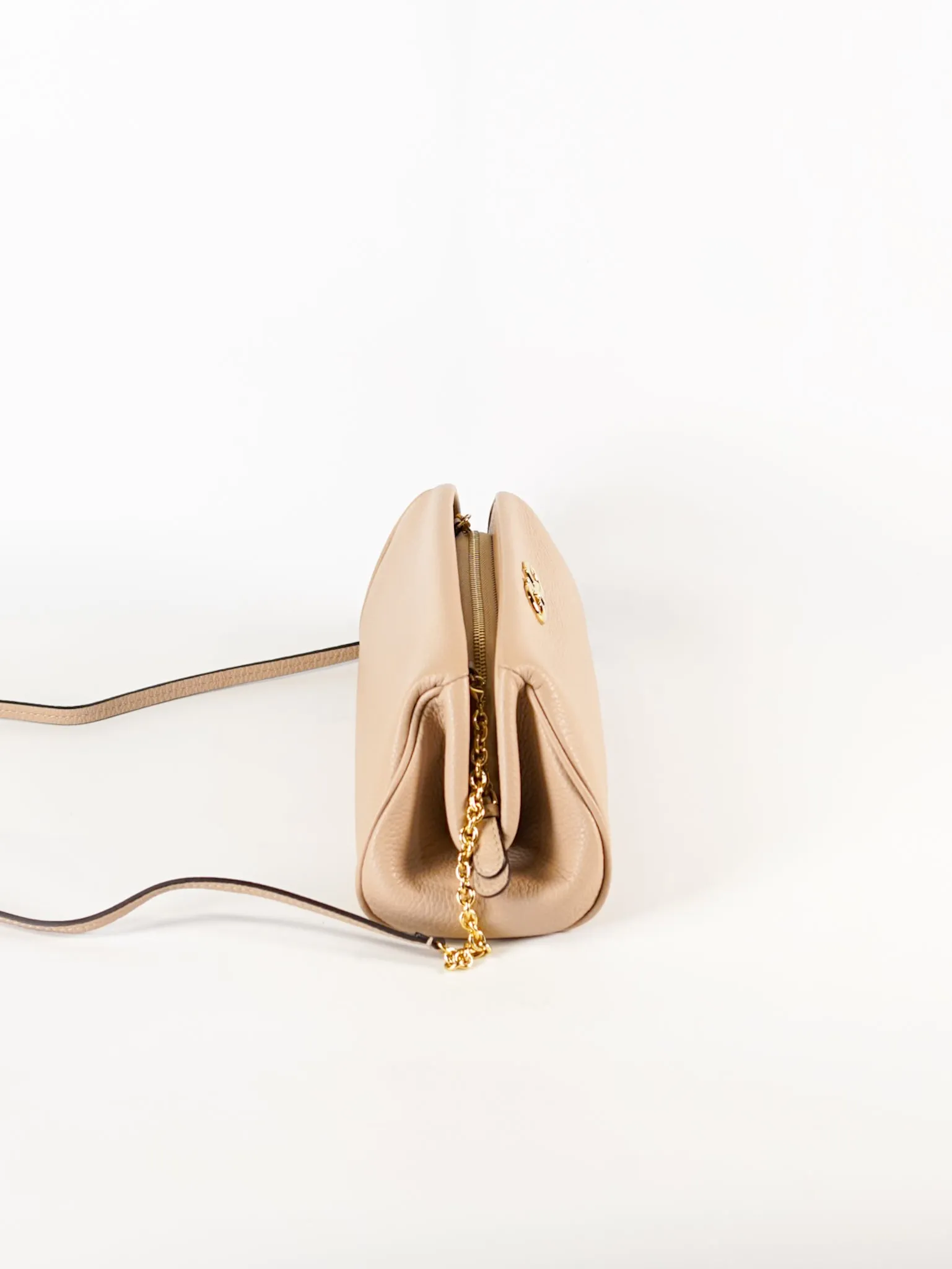 Gancini Calfskin Leather Mini Crossbody Bag in Pink