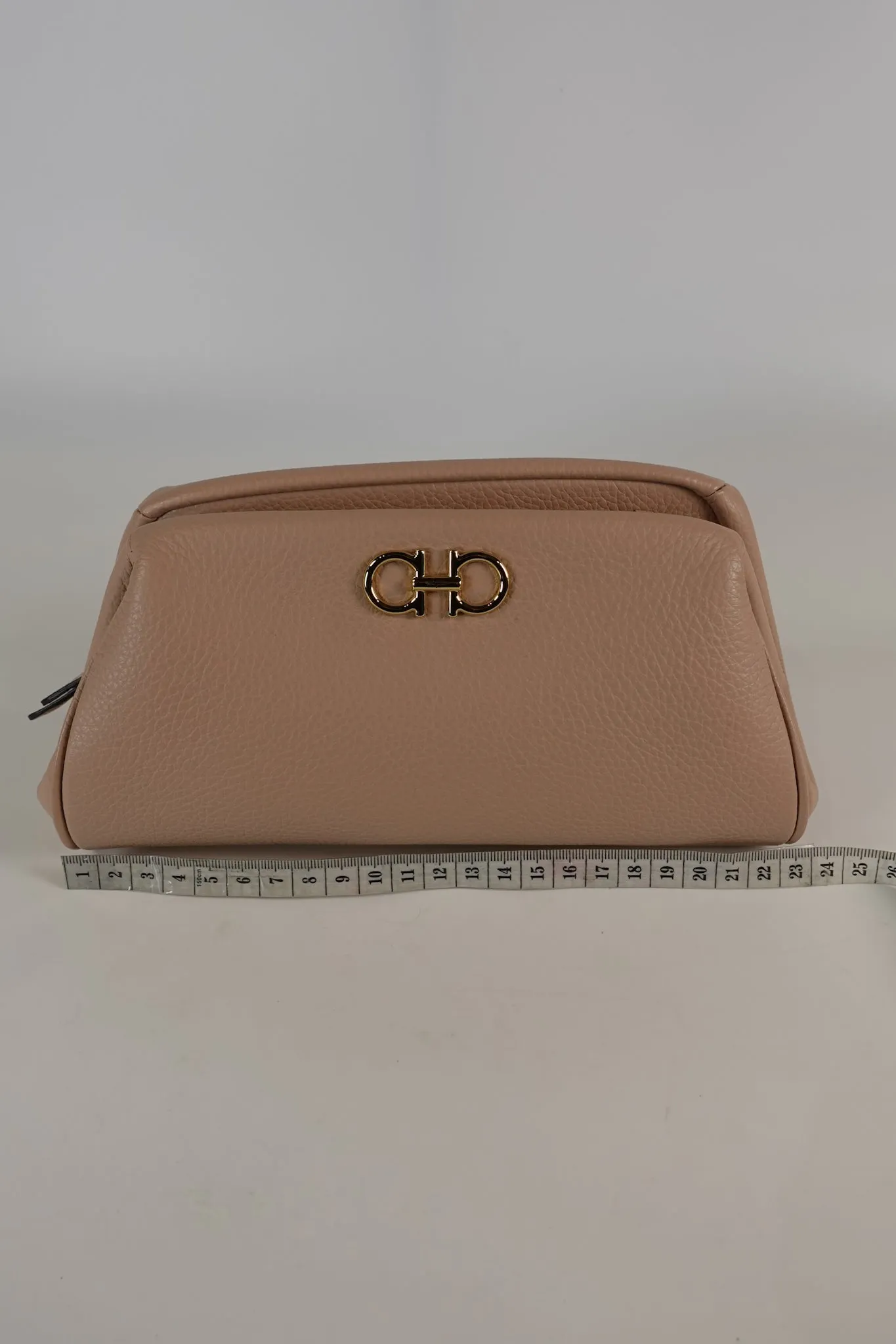 Gancini Calfskin Leather Mini Crossbody Bag in Pink