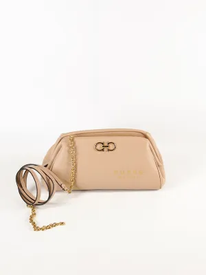 Gancini Calfskin Leather Mini Crossbody Bag in Pink