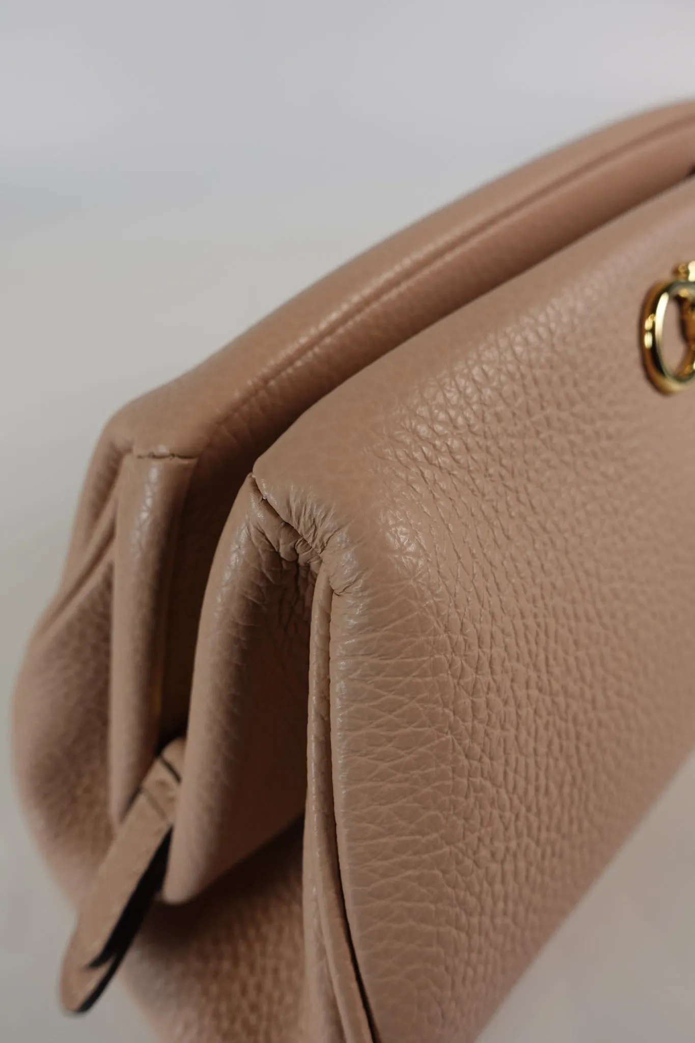 Gancini Calfskin Leather Mini Crossbody Bag in Pink