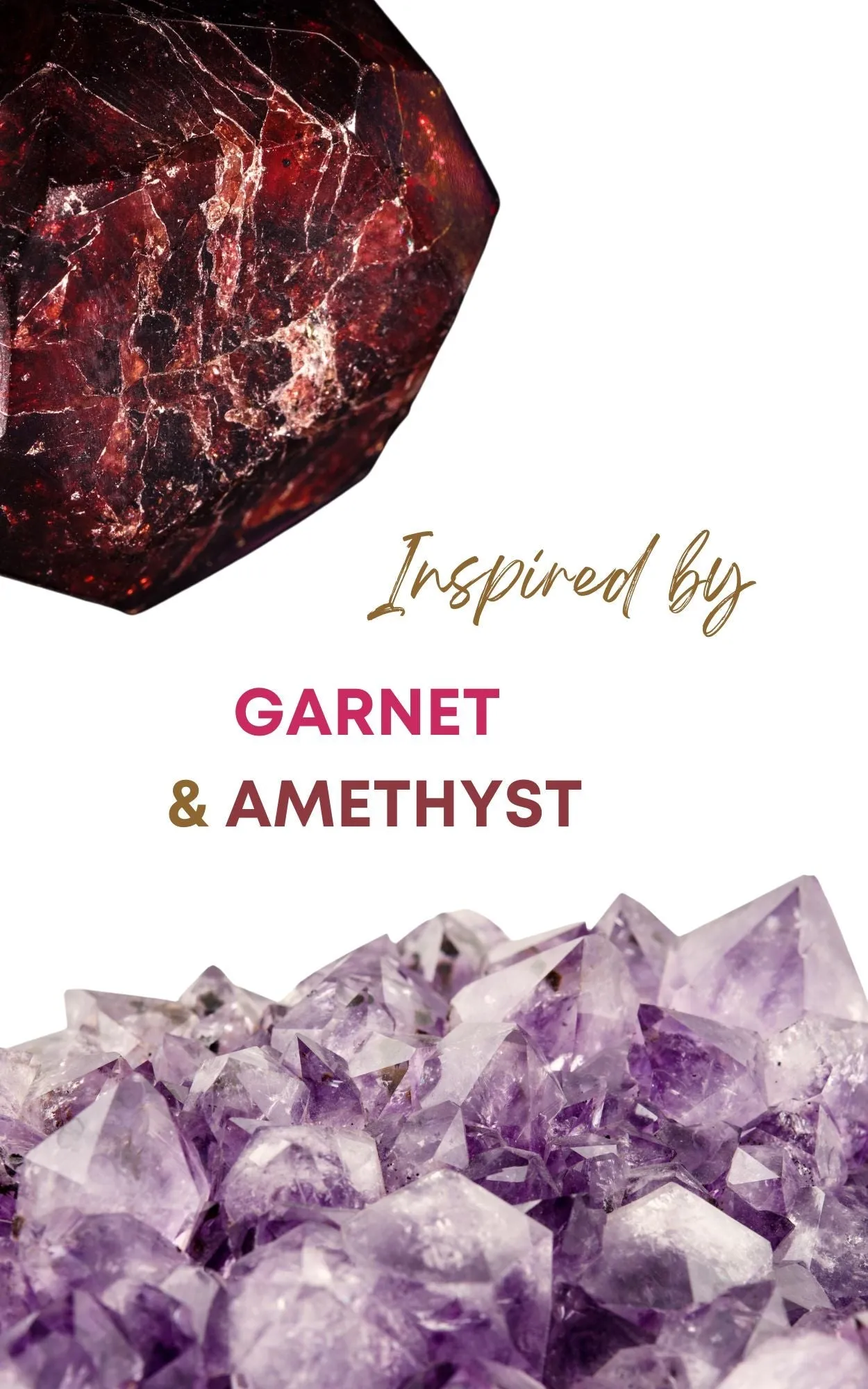 Garnet & Amethyst Blend Vanity Bottle by Sage, Pure Perfume Oil Concentrate