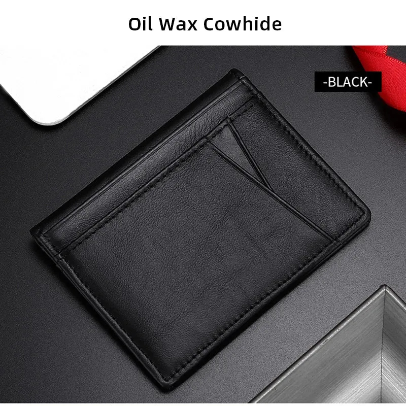 Genuine Leather Super Slim Mini Wallet