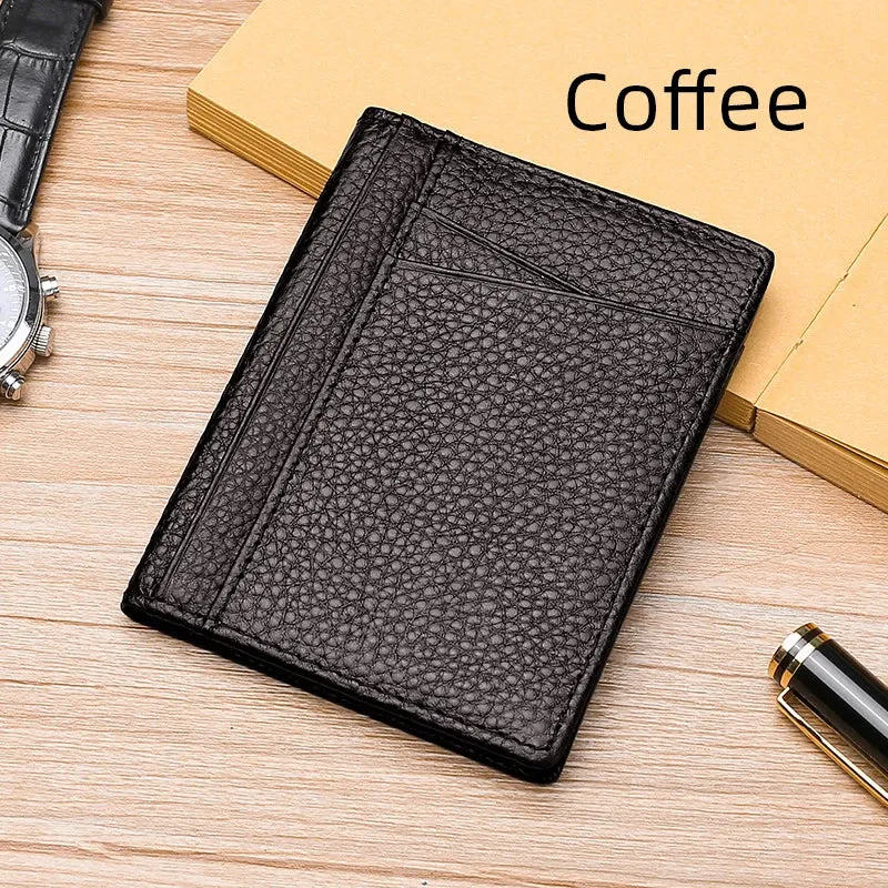 Genuine Leather Super Slim Mini Wallet