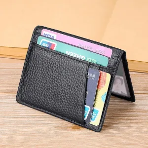 Genuine Leather Super Slim Mini Wallet