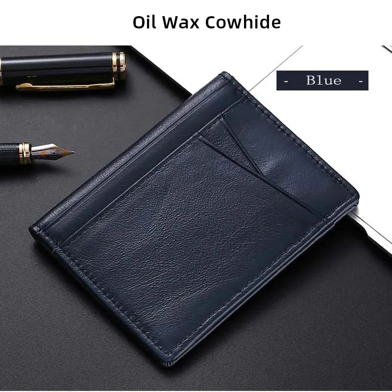 Genuine Leather Super Slim Mini Wallet