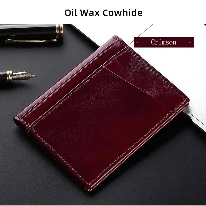 Genuine Leather Super Slim Mini Wallet