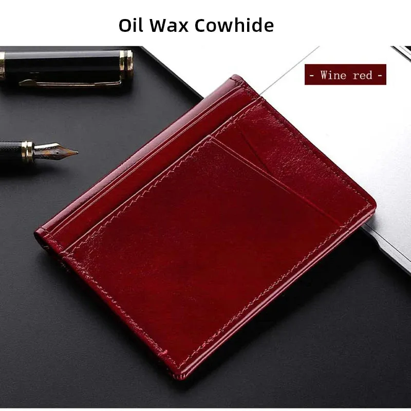 Genuine Leather Super Slim Mini Wallet
