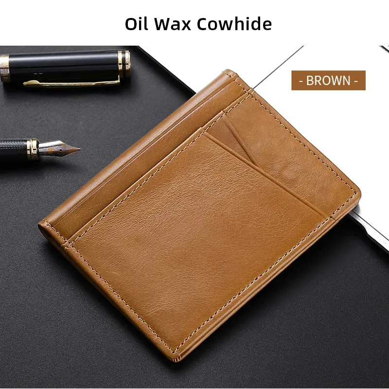 Genuine Leather Super Slim Mini Wallet