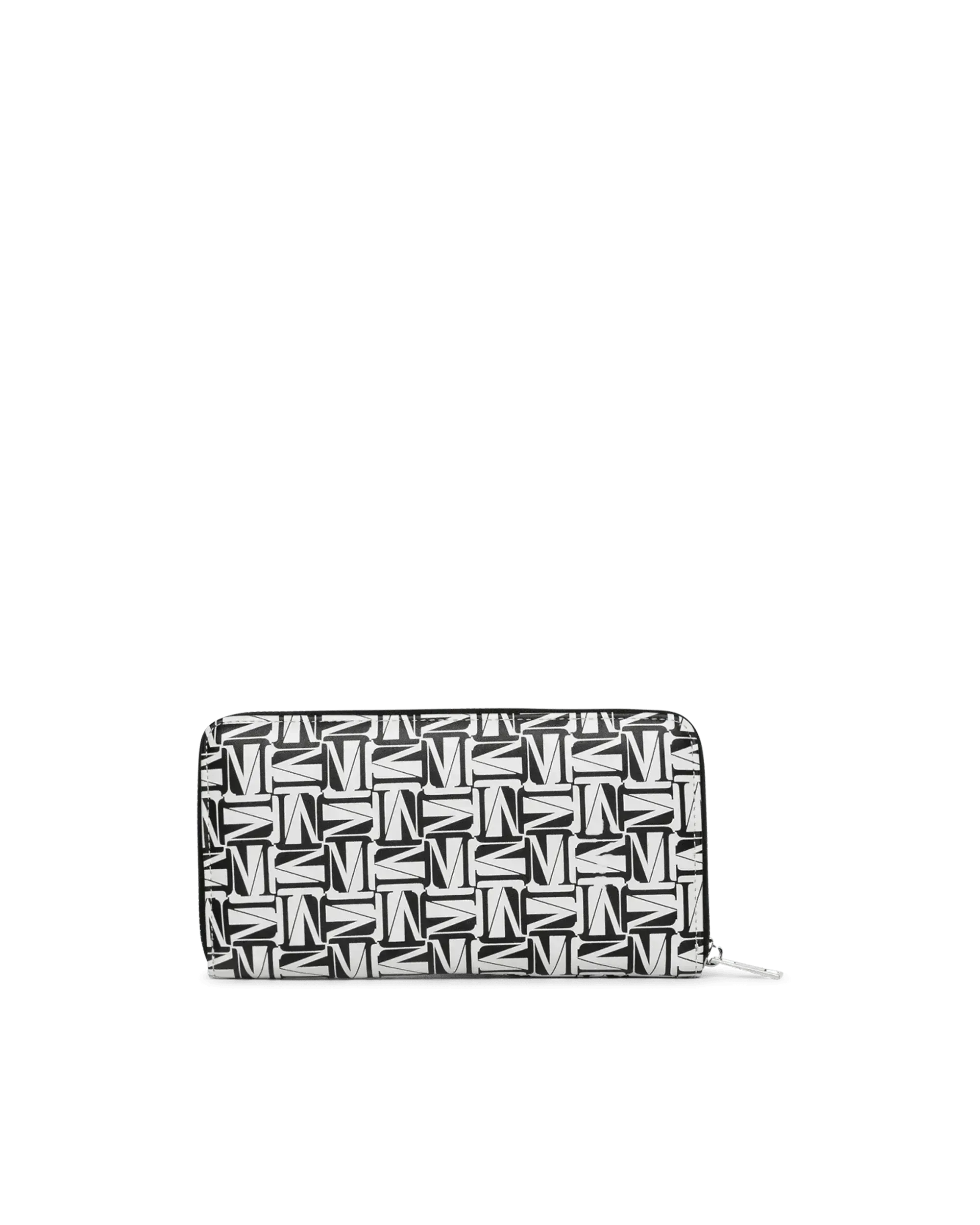 Geometric 'M' Print Zip Wallet