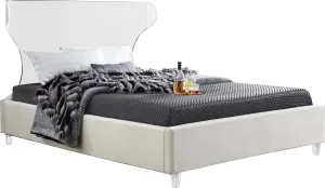 Ghost Cream Velvet Full Bed