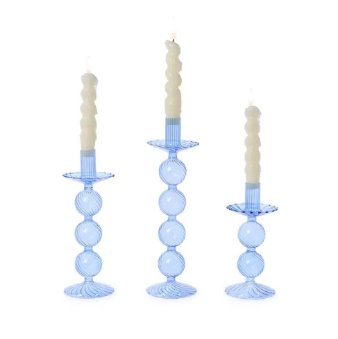 Glass Candlestick Holders