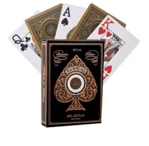 Gold Traditional Face Waterproof Playing Cards