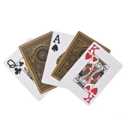 Gold Traditional Face Waterproof Playing Cards