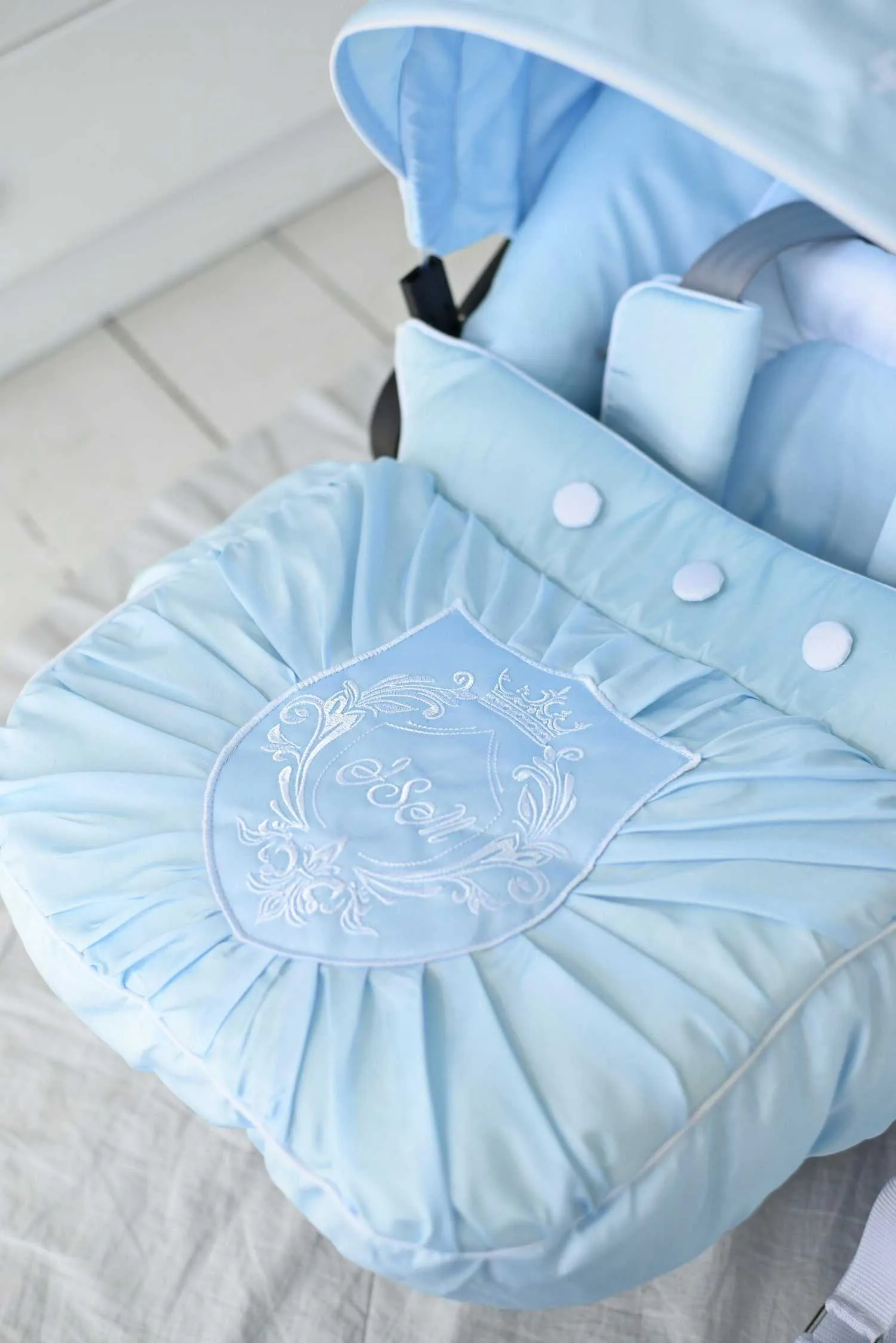Graco & Doona Infant Strollers, Baby Car Seat Covers, Diaper Bags, Blankets, and Cushions in Light Blue