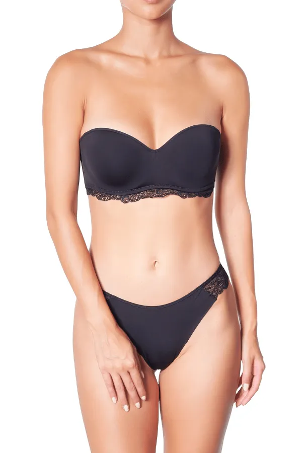 Grand Jeu Strapless Bra - Black