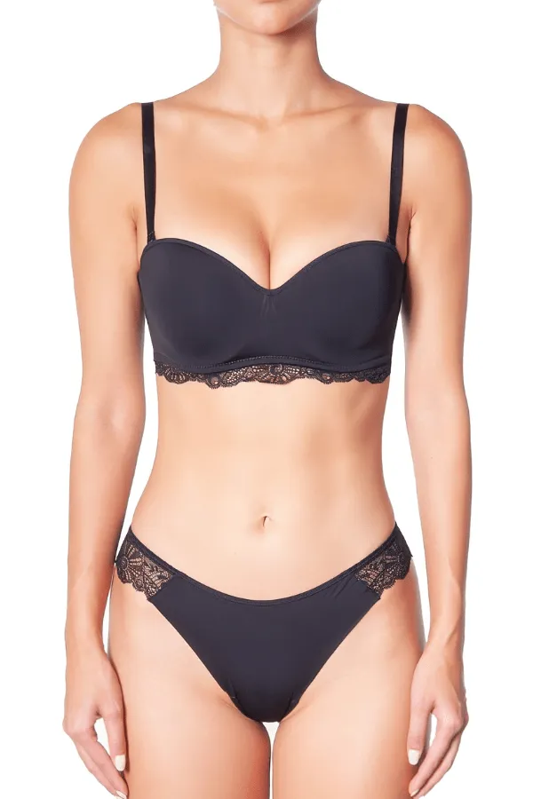 Grand Jeu Strapless Bra - Black