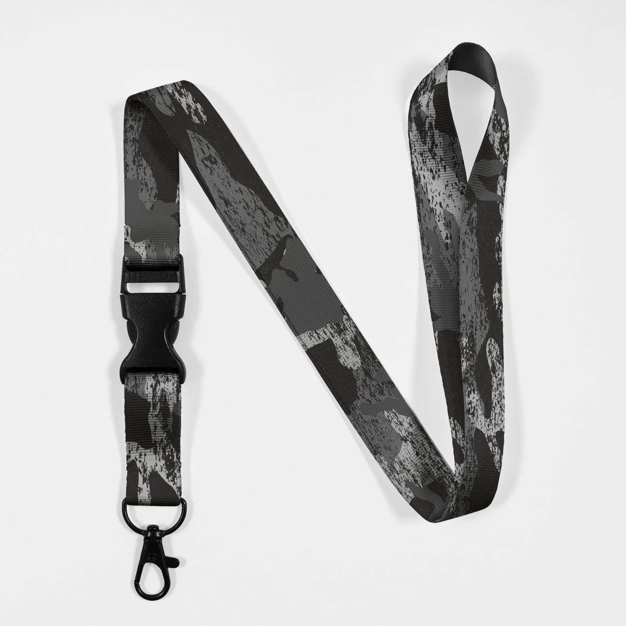 Grunge Gray Camo Lanyard