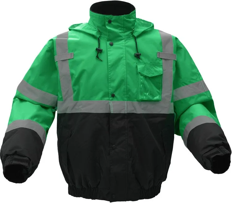 GSS Enhanced Visibility Waterproof Bomber Jacket, Black Bottom