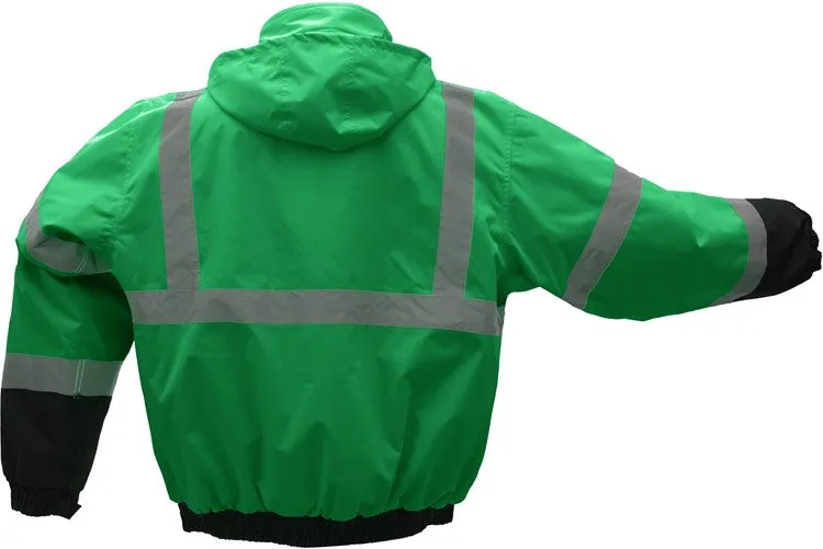 GSS Enhanced Visibility Waterproof Bomber Jacket, Black Bottom