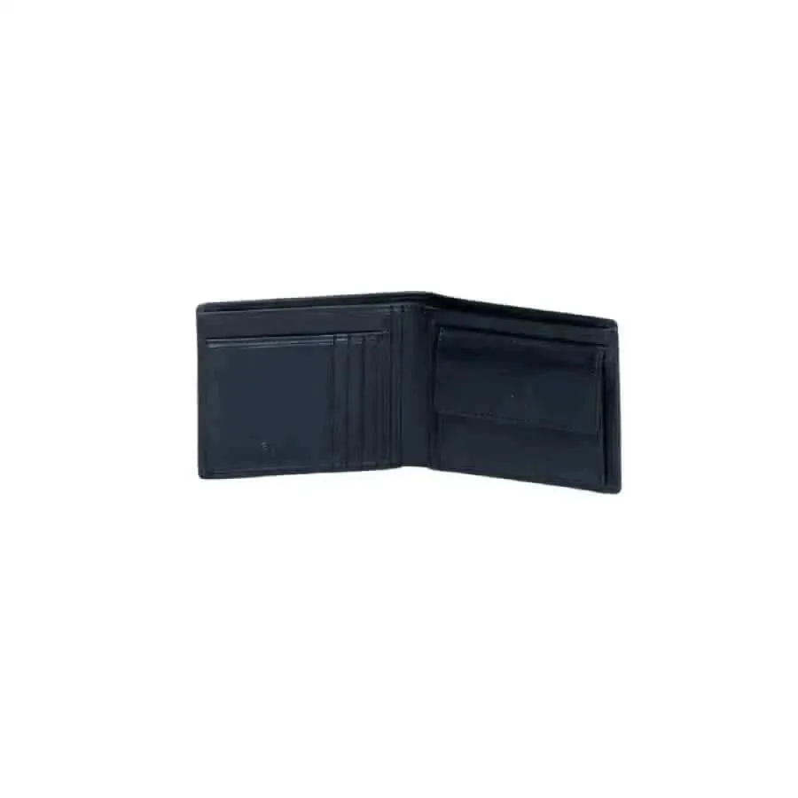 Guess Men's Black Leather Wallet with Clip