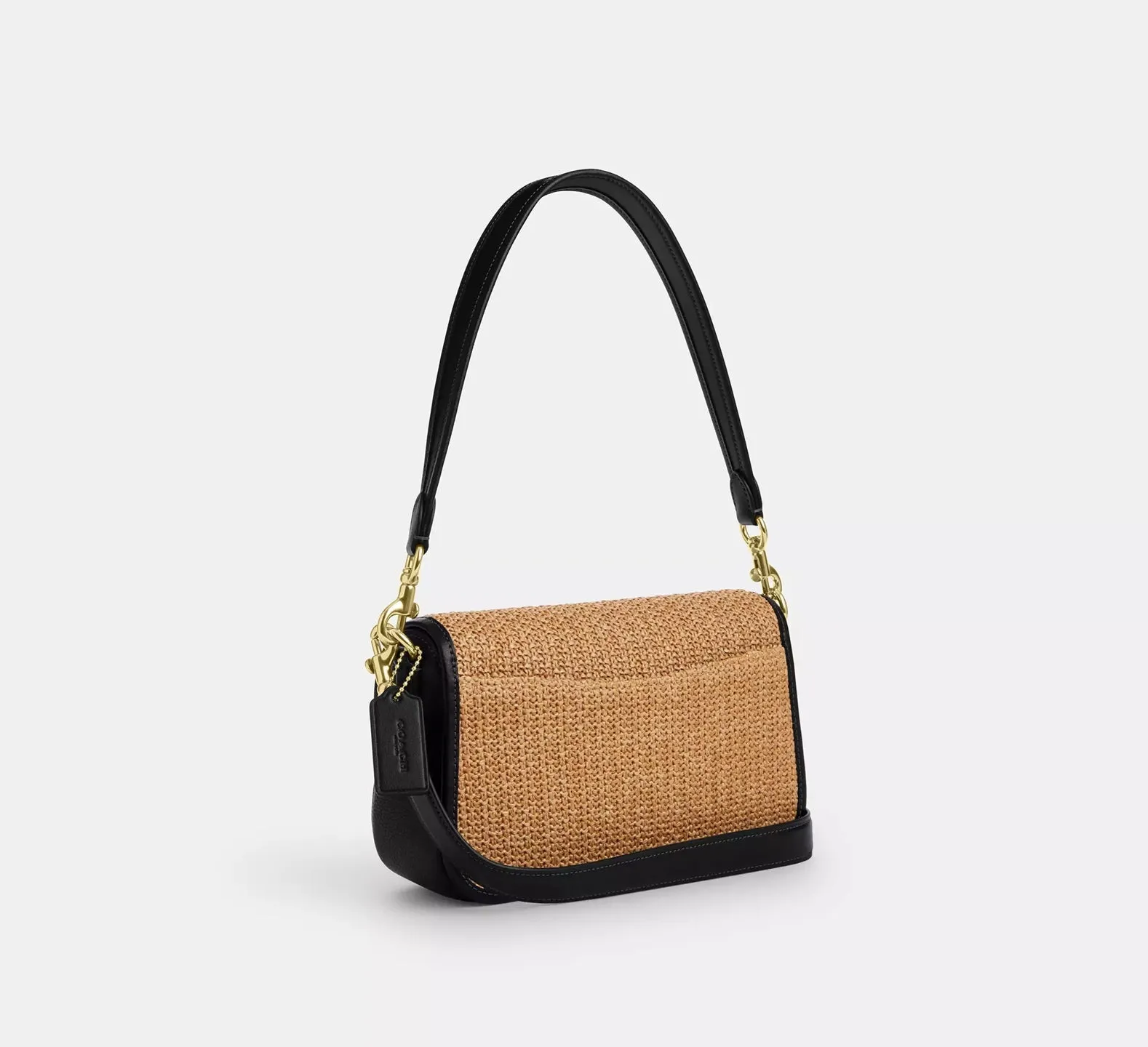 Hadley Shoulder Bag Straw Toast Black Coach