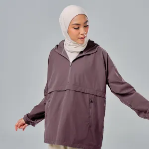 Half Zip Parka - Raisin