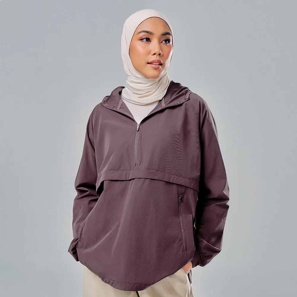 Half Zip Parka - Raisin
