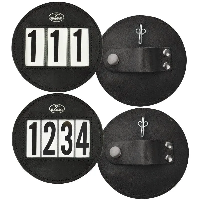 Hamag Round Leather 4 Digit Bridle Number Holder (NH-E5425R-7)