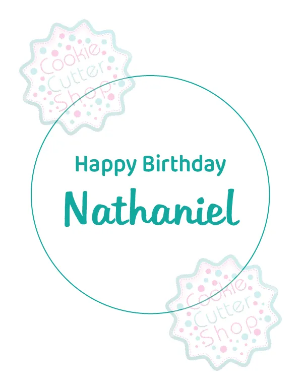 Happy Birthday with CUSTOM NAME Cookie Stamp