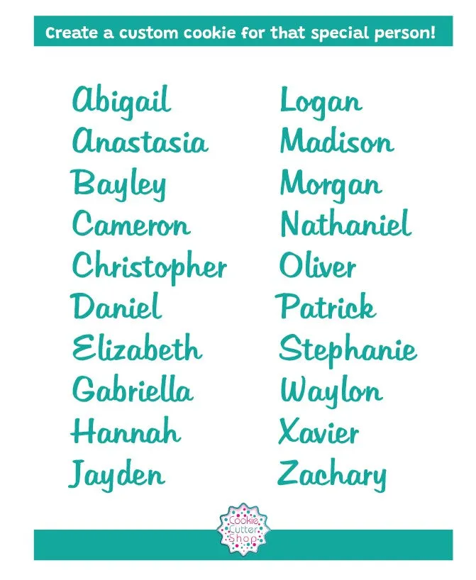 Happy Birthday with CUSTOM NAME Cookie Stamp