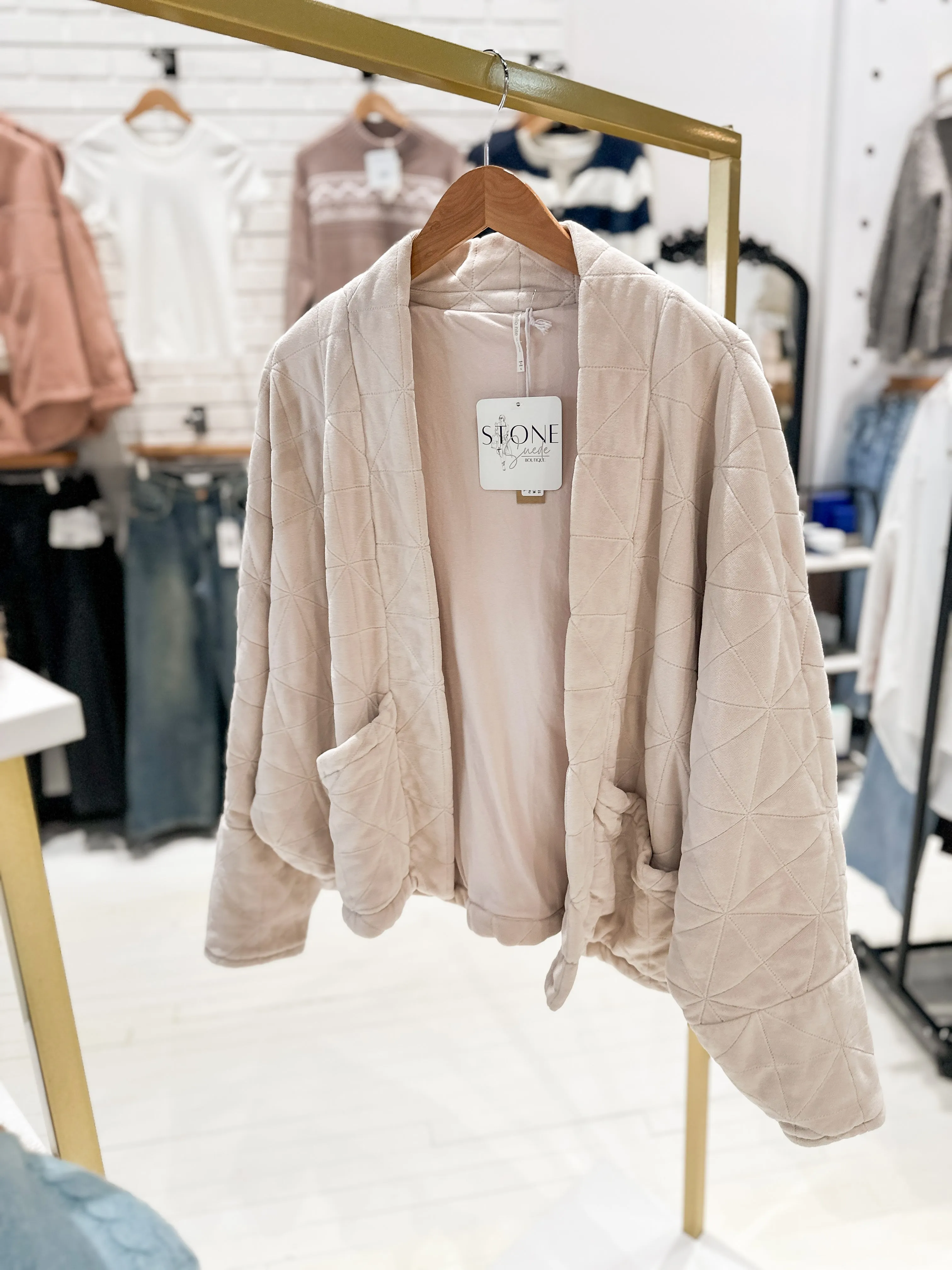 HELLO NITE The Quilted Cocoon Cardigan