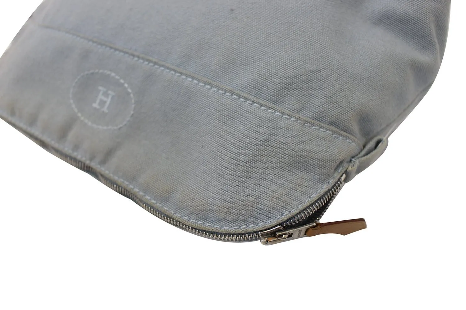 HERMES Bolide Light Blue Cosmetic Pouch Bag - Last Call