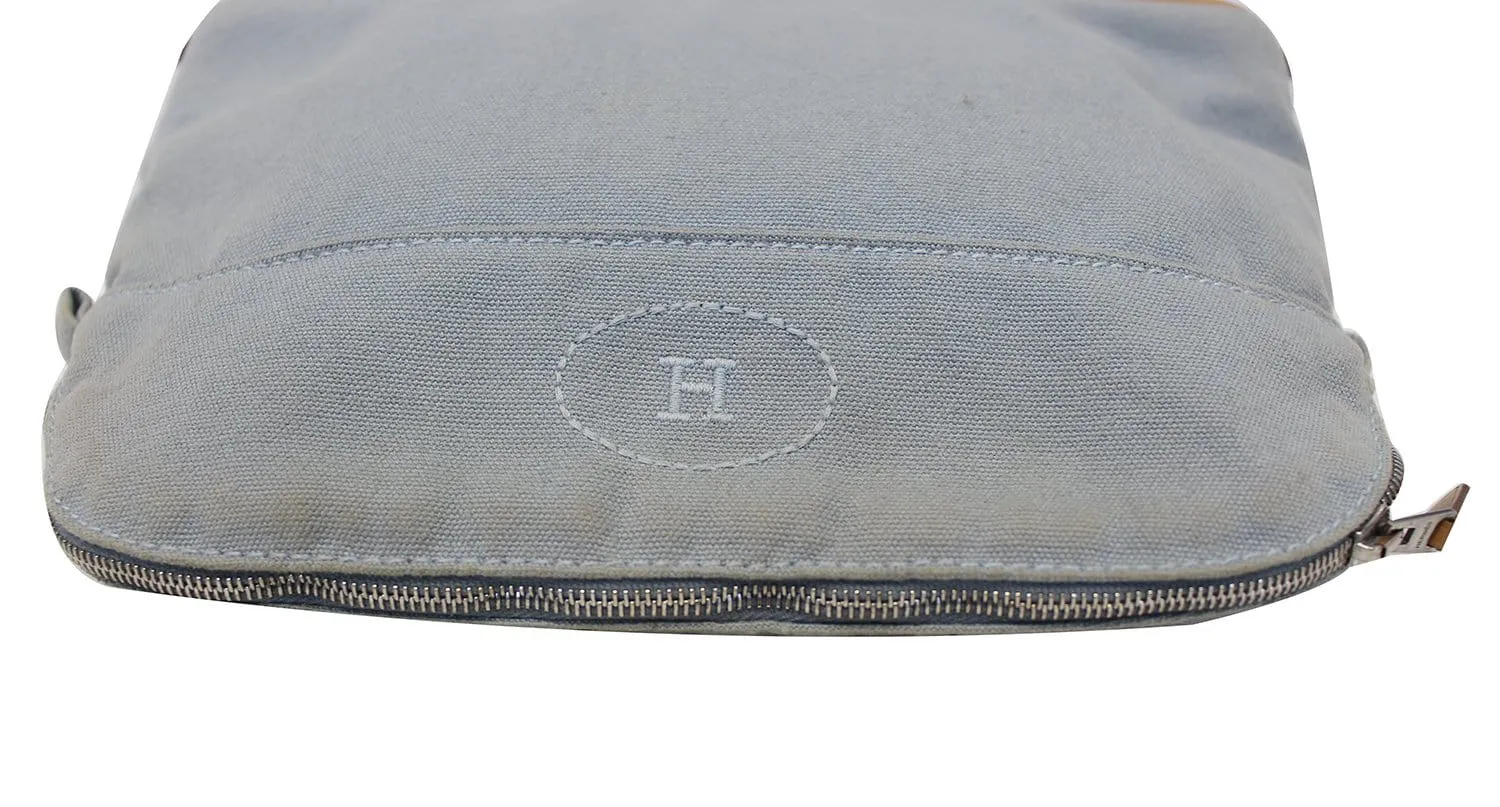 HERMES Bolide Light Blue Cosmetic Pouch Bag - Last Call