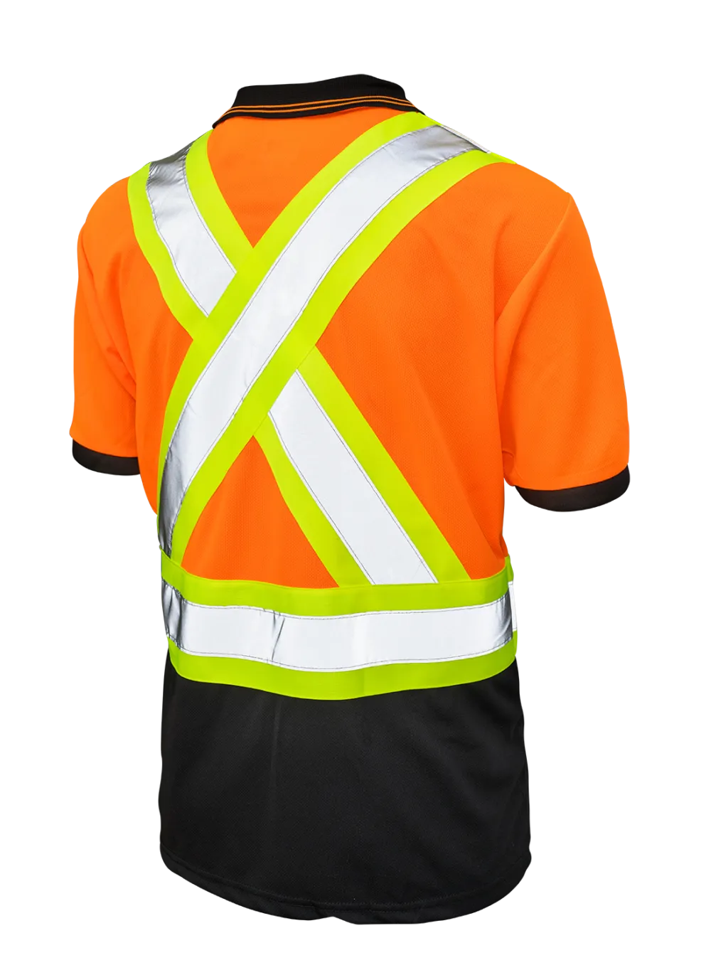 Hi-Vis Black Short Sleeve Polo Shirt by Tough Duck - Style ST17