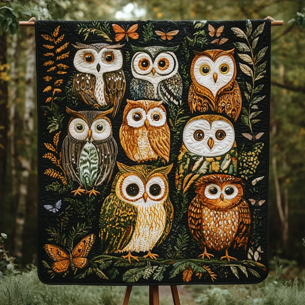 Hoot Haven Quilted Blanket NCU0NVH141
