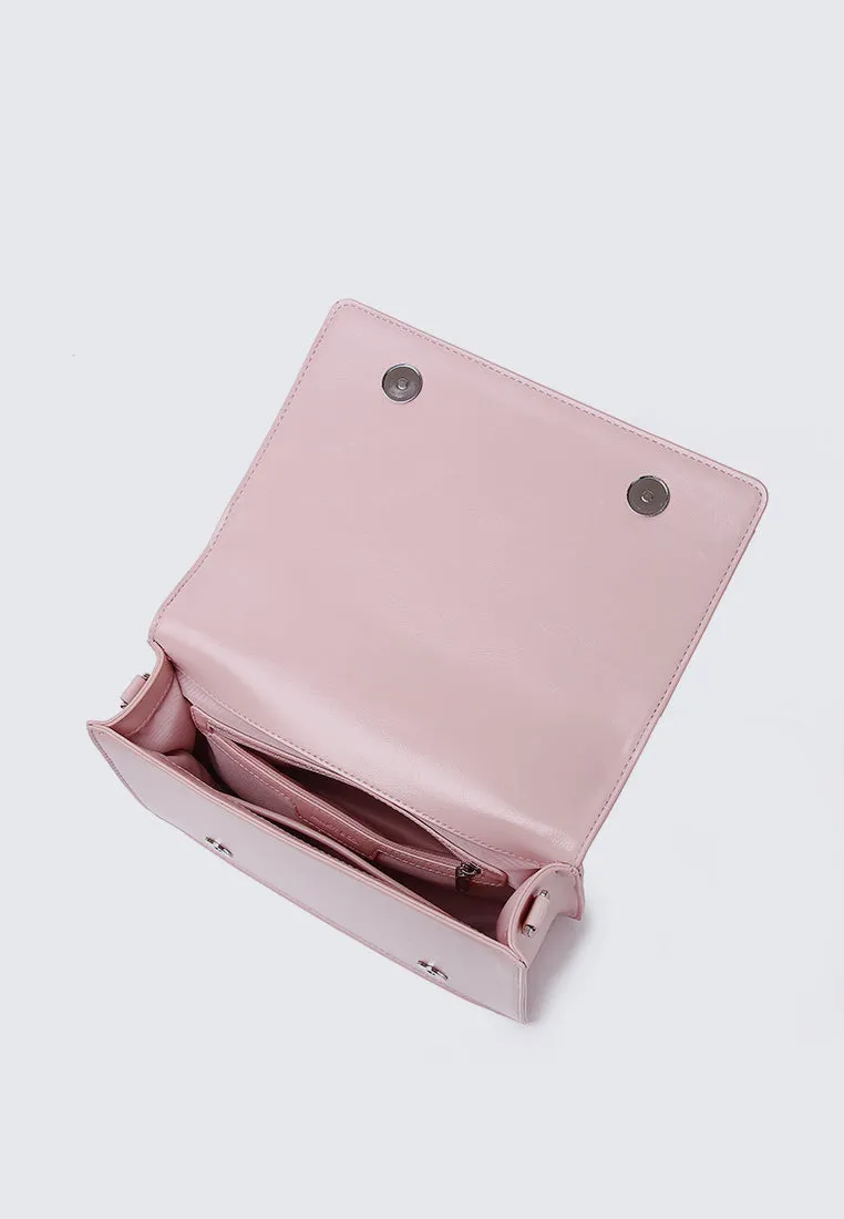 I Feel Bloom Belted Top Handle Bag (Pink)