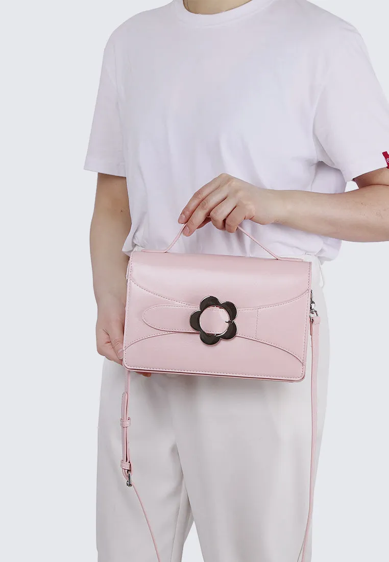 I Feel Bloom Belted Top Handle Bag (Pink)