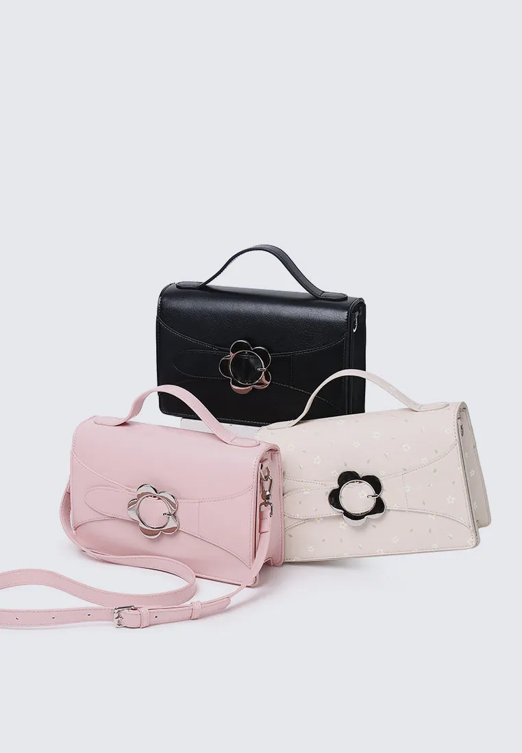 I Feel Bloom Belted Top Handle Bag (Pink)