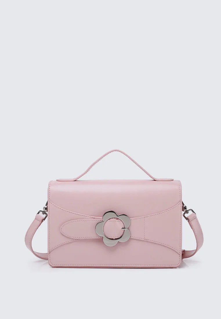 I Feel Bloom Belted Top Handle Bag (Pink)